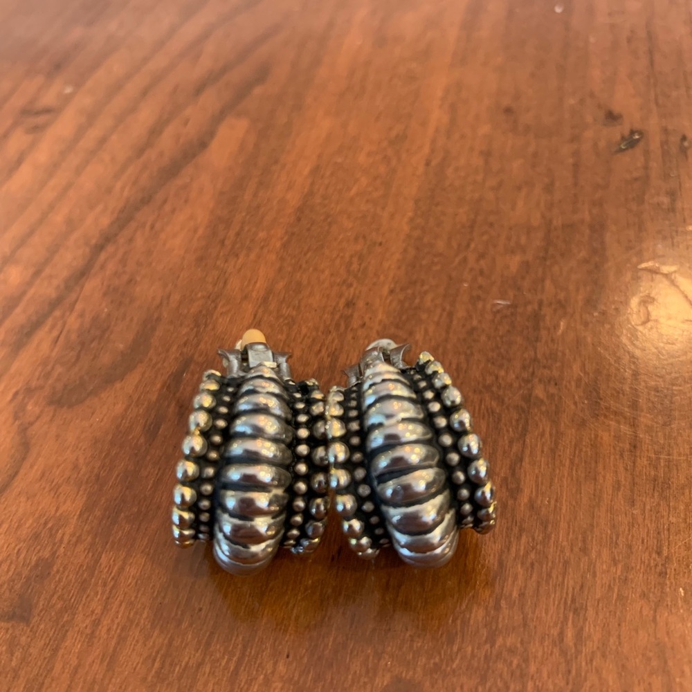 Clip on metal earrings